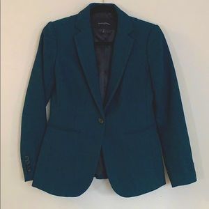 teal wool blazer Banana Republic